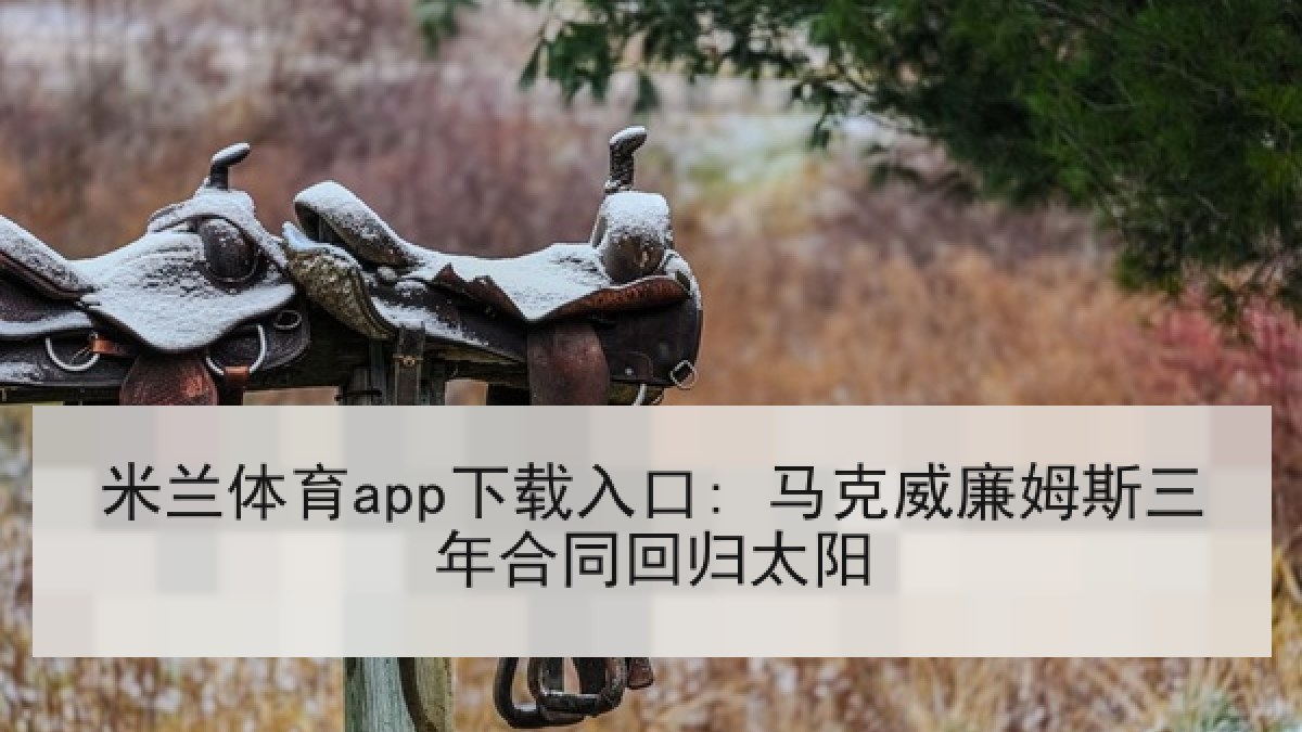 米兰体育app下载入口: 马克威廉姆斯三年合同回归太阳